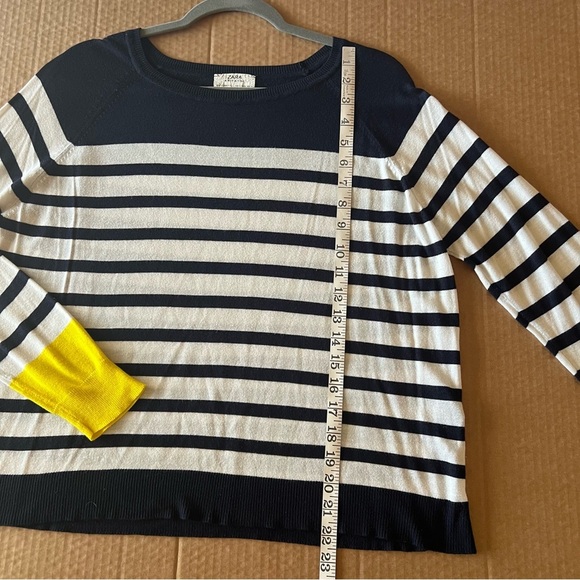Zara knit striped pullover sweater, relaxed fit, lightweight size S - Picture 5 of 13